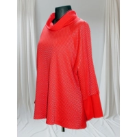 Tunika TRAPEZOWA dla puszystej - plaster miodu czerwona